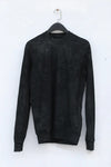 11 By BORIS BIDJAN SABERI CR1B F-1229 Black dyed waxed sweatshirt UNI